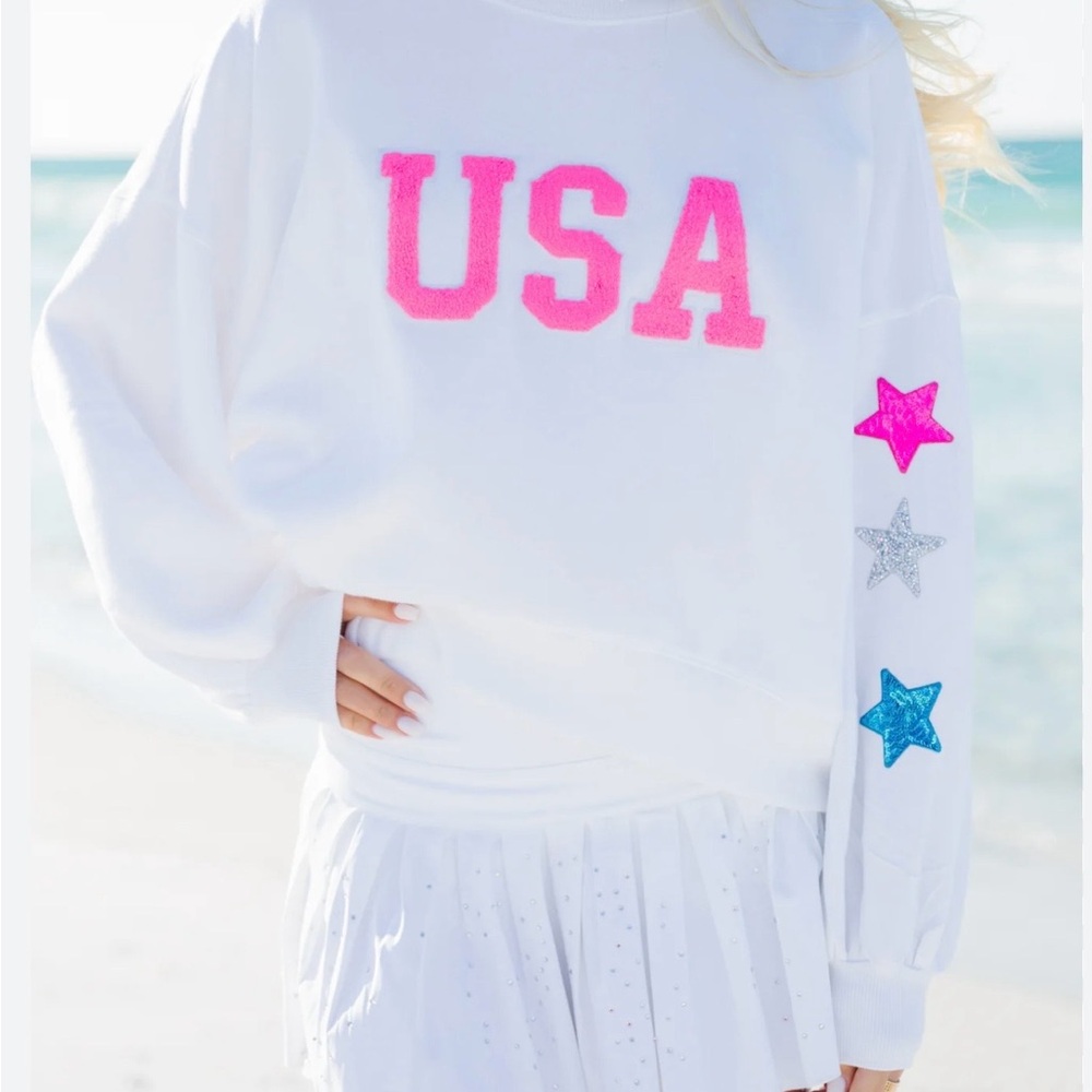 Judith March USA “Love my Hometown “ crew luxury sweatshirt size S/M - Picture 2 of 10